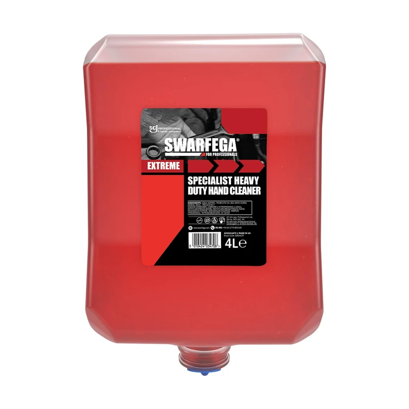 Swarfega SHD4LTR Heavy Duty Hand Cleaner, Hand Wash with Natural Scrub and Conditioner for Working Hands, Gentle on Skin, 4 Litre Cartridge
