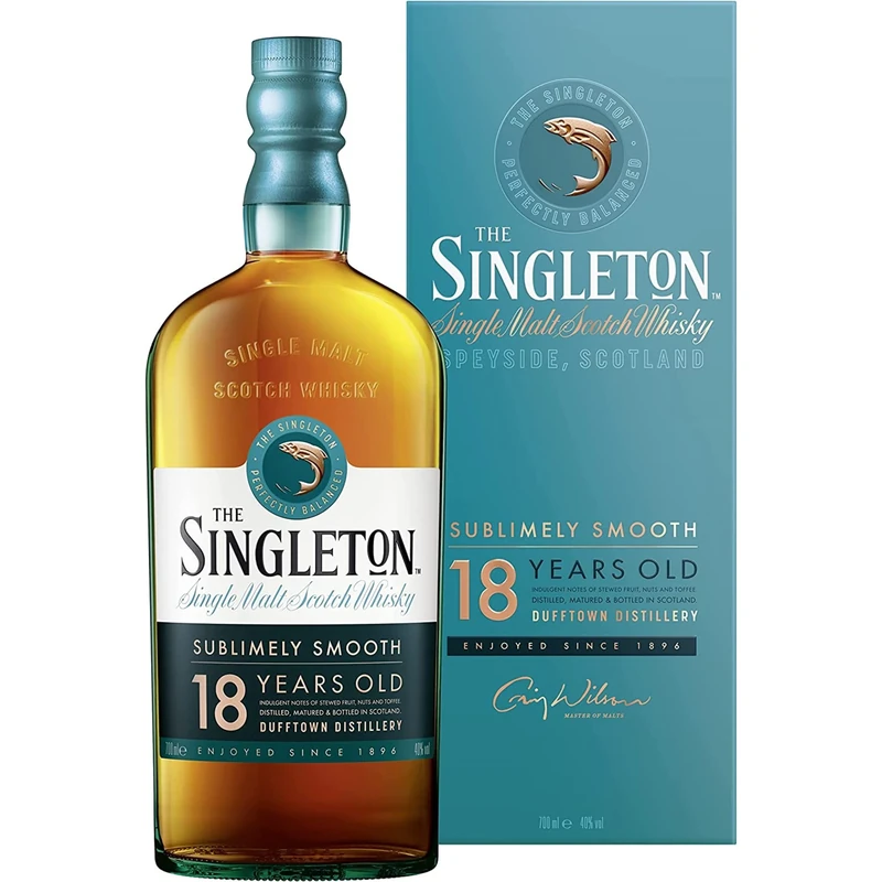 The Singleton 18 Year Old Single Malt Scotch Whisky | 40% vol | 70cl | Notes of Stewed Fruit | Nuts & Toffee | Smooth Speyside Single Malt Whisky