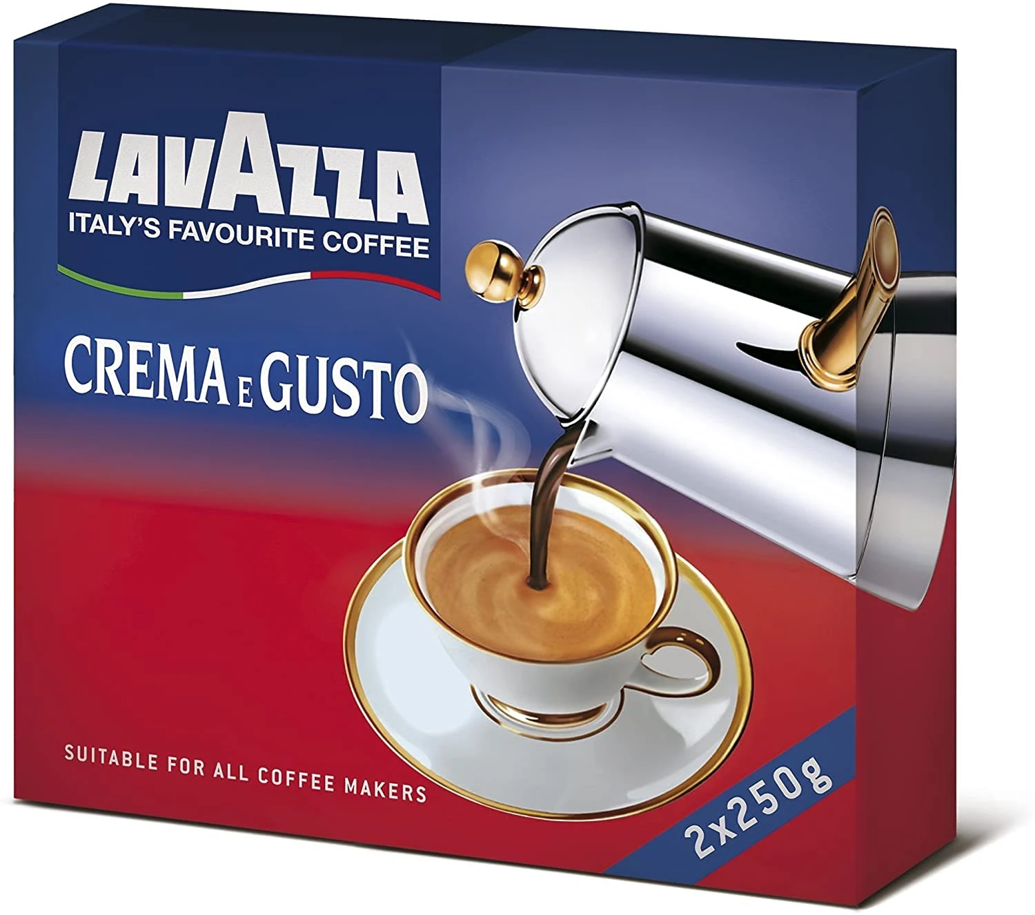 Lavazza Coffee Crema E Gusto, ground, Pack of 4, 4 x 250g