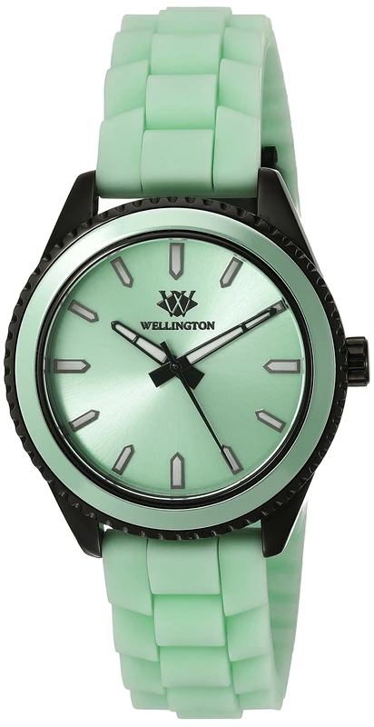 Wellington Karamea Women's Quartz Watch with Green Dial Analogue Display and Green Silicone Strap WN508-690A