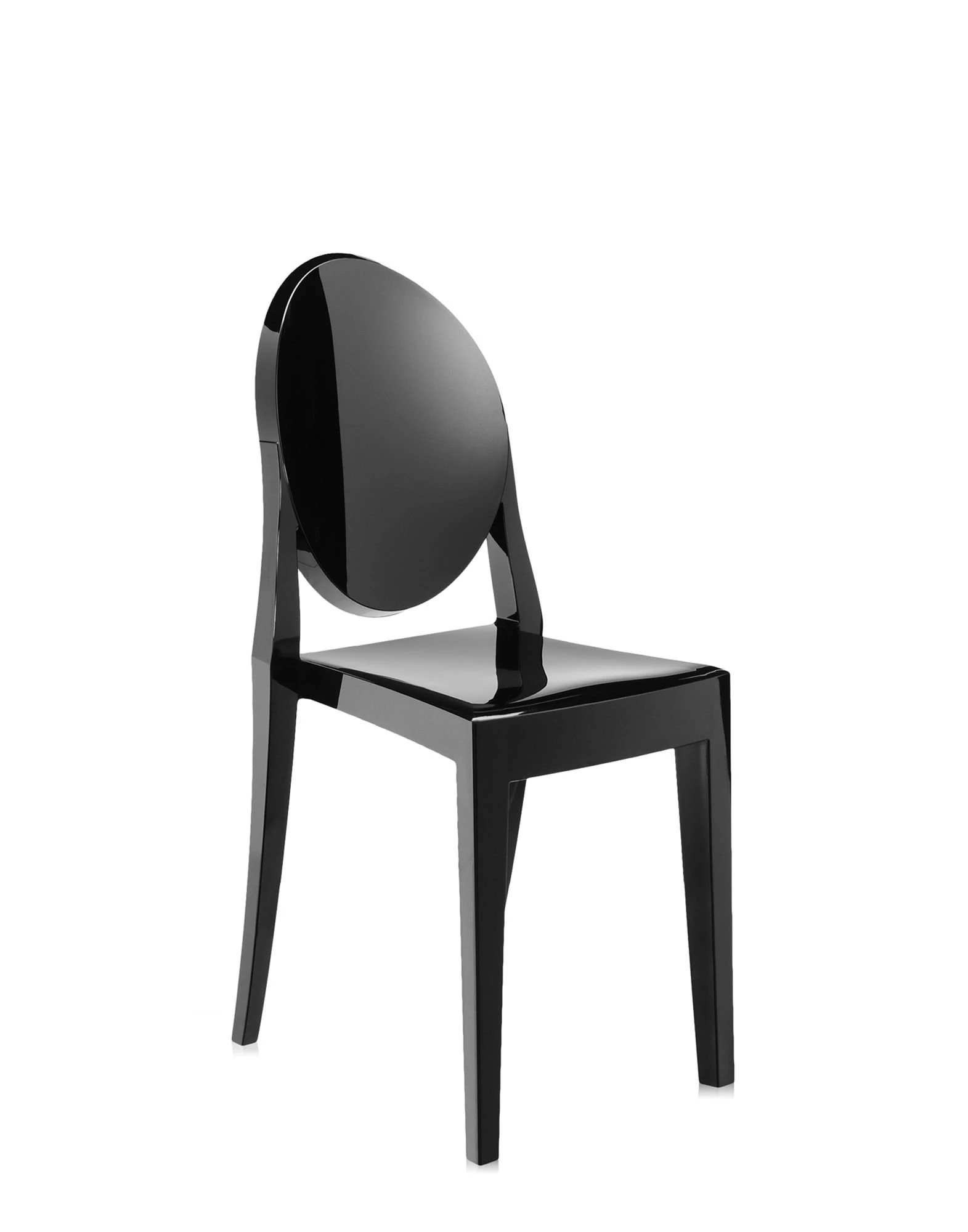 Kartell Victoria Ghost Chairs, Black, 50x39x91 cm,04857E6
