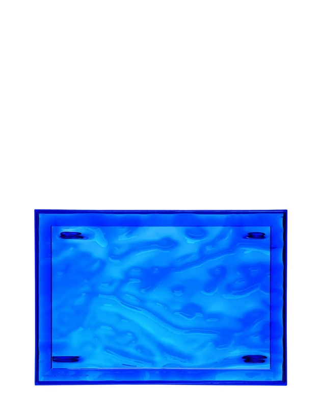 Kartell Dune Tray, plastic, Blue, 55 x 38 x 3 cm