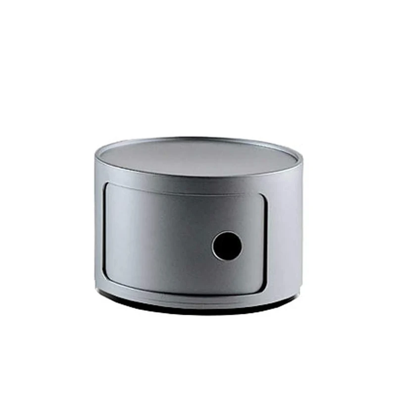 Kartell 4953/SI Componibili Drawers by Anna Castelli Ferrieri, Pack of 1, Opaque Silver