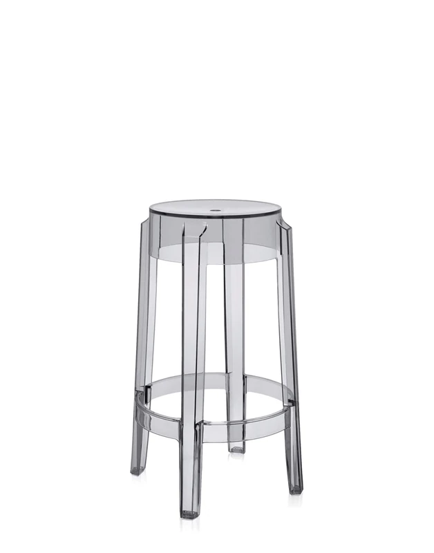 Kartell Charles Ghost Chairs, Grey, 108 x 41 x 41 cm
