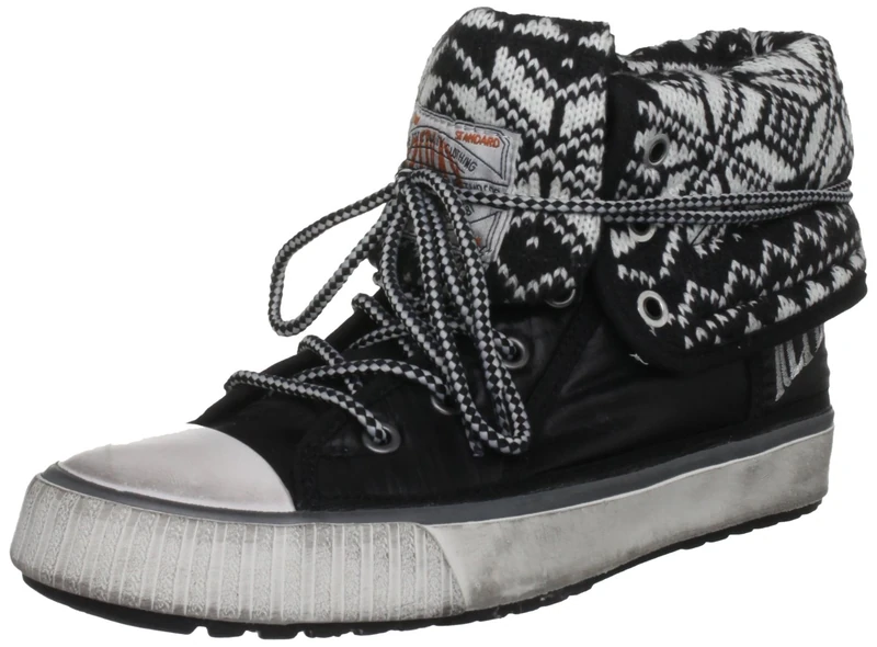 Replay Women's Yrsa Black Lace Ups Trainers GWV43 .002.C0010S.003 3 UK