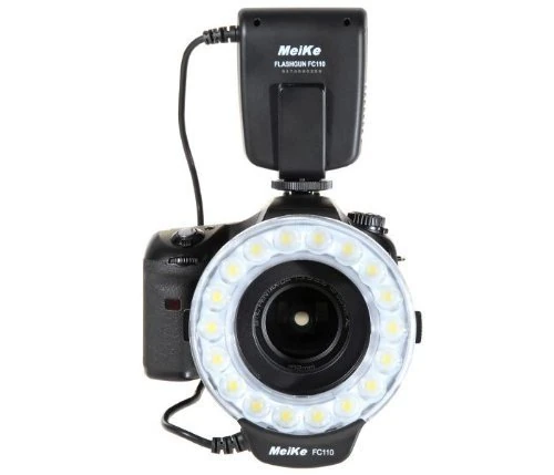 Macro Ring Flash for Canon EOS SLR cameras from Meike Ring