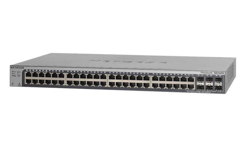 NETGEAR 52-Port Gigabit Stackable Smart Managed Pro Switch (GS752TSB) - with 6 x 1G/2.5G SFP, Desktop/Rackmount, and ProSAFE Lifetime Protection - Image 1