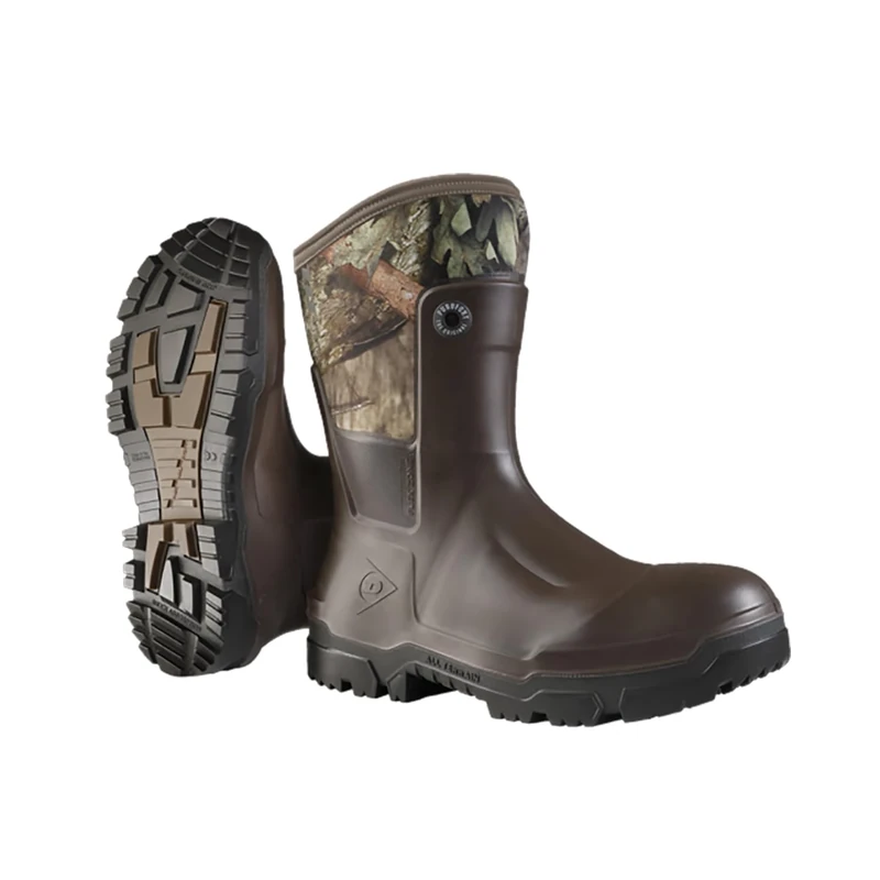 DUNLOP Snugboot Wildlander Wellington Boot - Unisex, Lightweight and Waterproof, Chemical Resistant Snugfit Work Wellies, Purofort, Dark Brown/Black - EU46, UK11 - Image 1