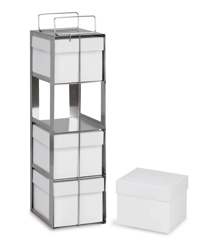 Heathrow Scientific HD28621 Stainless Steel Freezer Rack 4x1 Arrangement 154mm Length x 157mm Width x 539mm Height