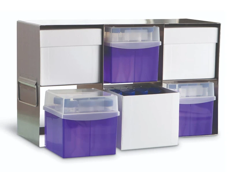 Heathrow Scientific HD28622 Stainless Steel Freezer Rack 2x3 Arrangement 459mm Length x 159mm Width x 271mm Height
