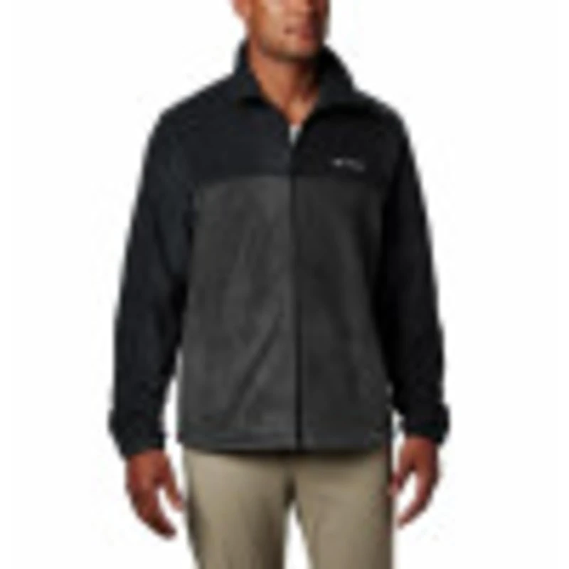 Columbia Men's Steens Mountain Full Zip 2.0 Fleece Jacket, Black/Grill, XL Tall