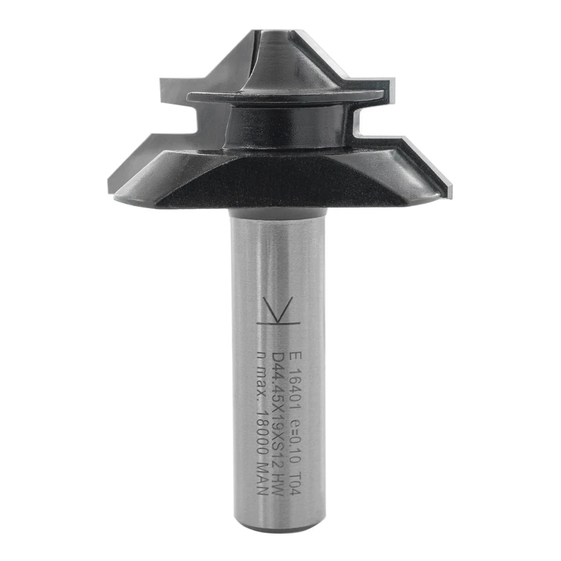 ENT 16401 Mitre Lock Jointing Cutter TC Shank (S) 12 mm, Diameter (D) 44,45 mm, NL 19 mm, M 7,5 mm, SL 40 mm