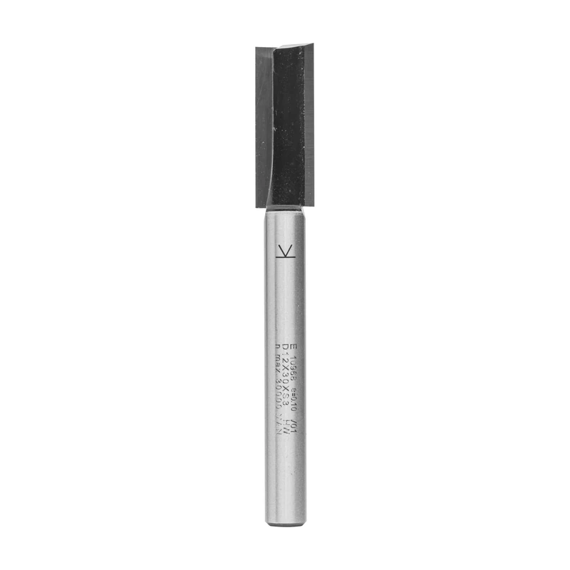 ENT 10968 Straight Cutter TC, Shank (S) 8 mm, Diameter (D) 12 mm, NL 30 mm, SL 58 mm, GL 90 mm, with Tungsten Carbide TC, Centre Tip