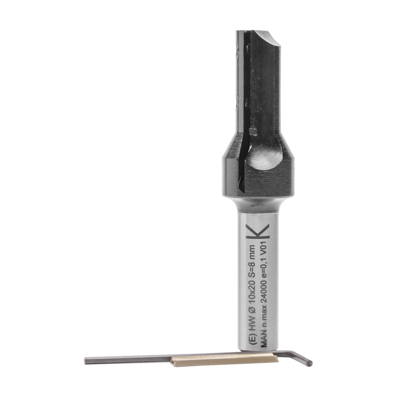 ENT 20041 Reversible Knives - Straight Cutter TC Shank (S) 8 mm, Diameter (D) 10 mm, NL 20 mm, Z1, GL 63 mm