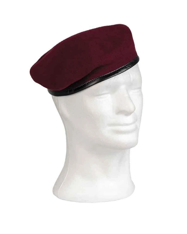 Mil-Tec Beret-12401013 Beret, Bordeaux, EU 55 - Image 1