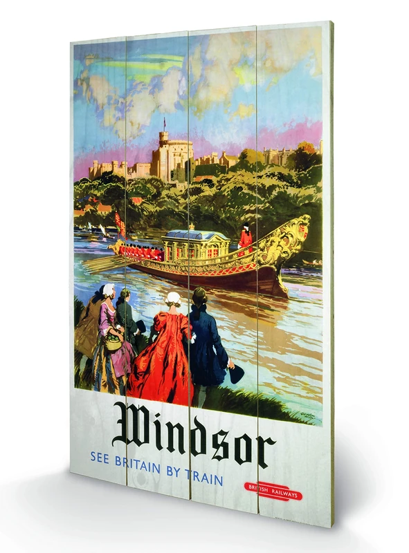 Pyramid International London 4 Wood Print, Multi-Colour, 45 x 76 x 1.3 cm