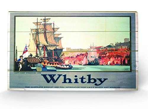 Pyramid International Whitby 3 Wood Print, Multi-Colour, 45 x 76 x 1.3 cm