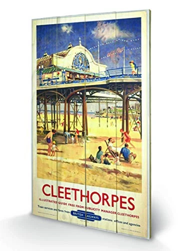 Pyramid International Cleethorpes 1 Wood Print, Multi-Colour, 45 x 76 x 1.3 cm