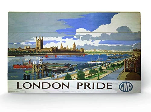 Pyramid International London 11 Wood Print, Multi-Colour, 45 x 76 x 1.3 cm