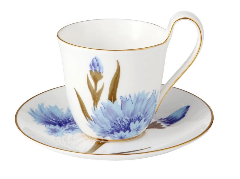 Royal Copenhagen Flora Mug, Fine Bone China, White/Blue/Gold