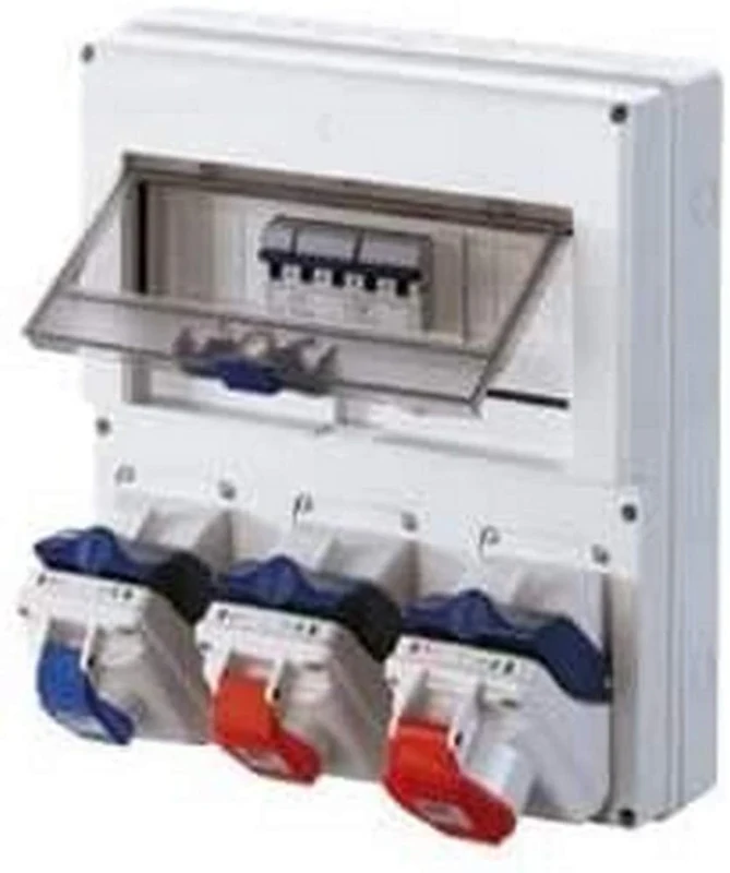 Gewiss - Frame Combibloc ASD - Wall mounting - 2 sockets 2P+T 16A + 1 socket 3P+T 16A - IP55