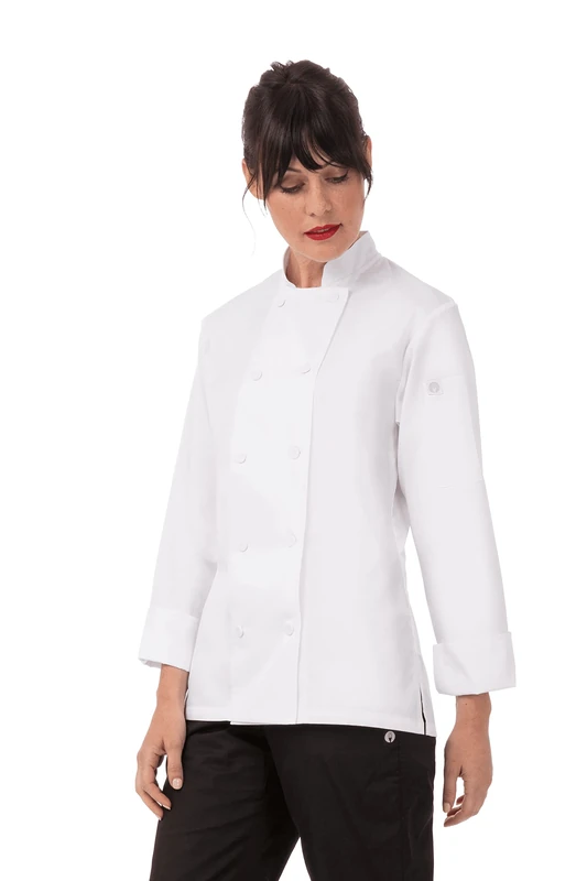 Chef Works B664-L Sofia Women's Chefs Jacket, Large, White