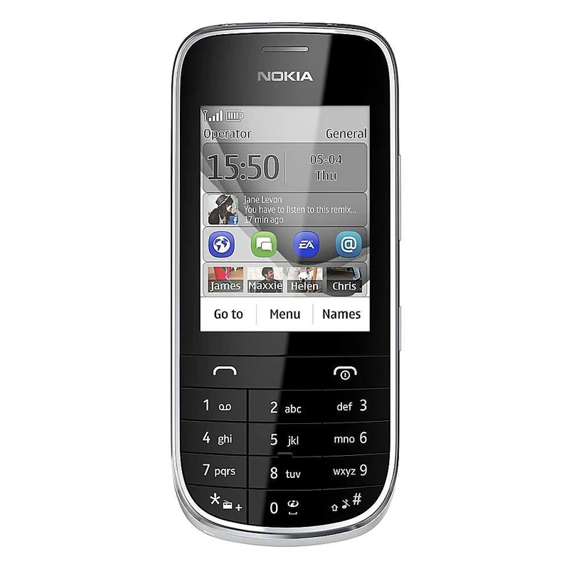 Nokia Asha 203 SIM Free Mobile Phone - Silver/White - Image 1
