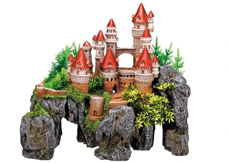 Nobby Castle with Plants Aquarium Ornaments, 37 x 20.5 x 31.5 cm