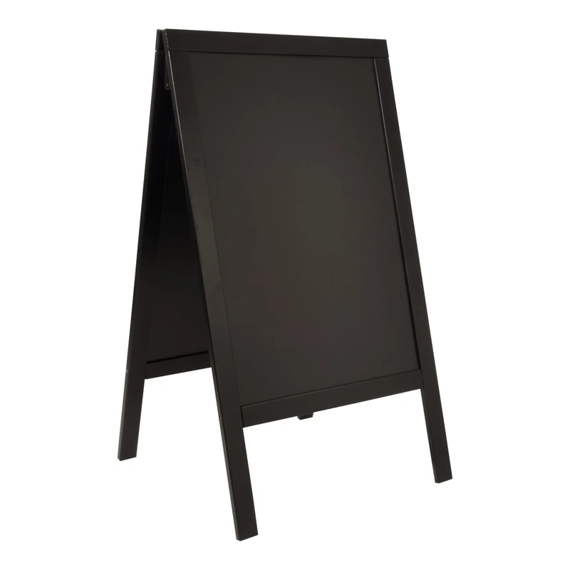 Securit SBSBL120 Duplo pavement chalkboard with lacquered pinewood frame.