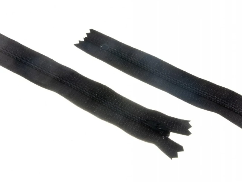 7"/ 18cm YKK Nylon Closed End Dress Zips Black - per single zip