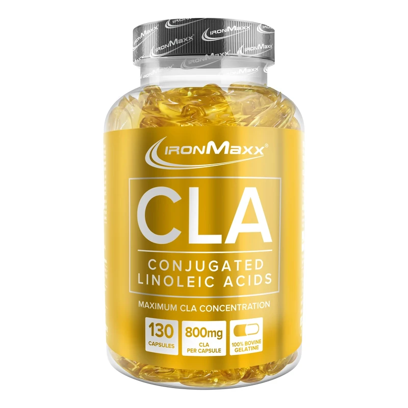 IronMaxx CLA – 130 Capsules | Supports Fat Metabolism | Antioxidant Properties | 800mg CLA per Capsule