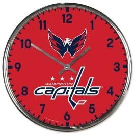 Wincraft NHL Washington Capitals Chrome Clock, 12" x 12" - Image 1