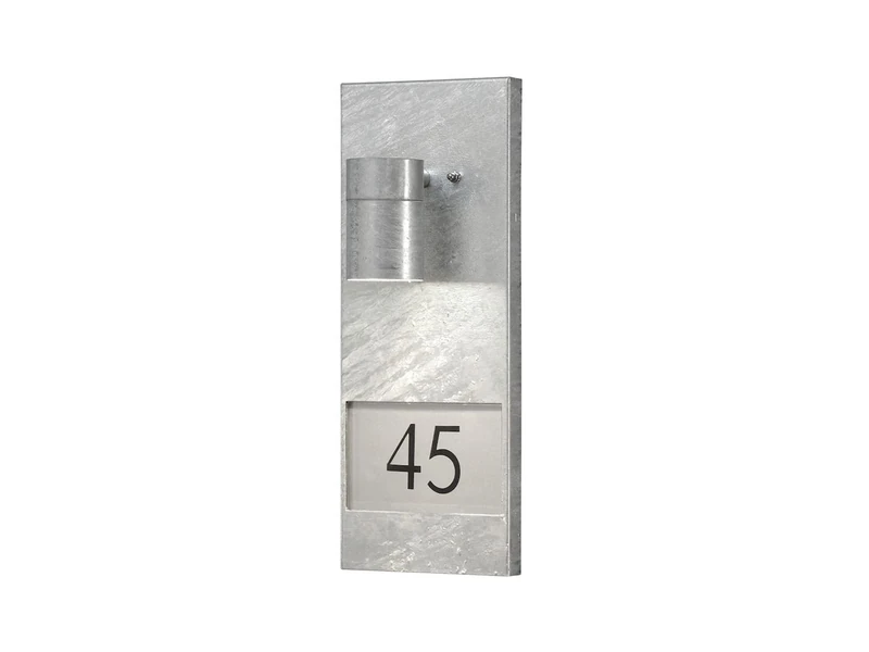 Konstsmide 7655-320 Modena House Number Down Light - RAW Galvanised Steel
