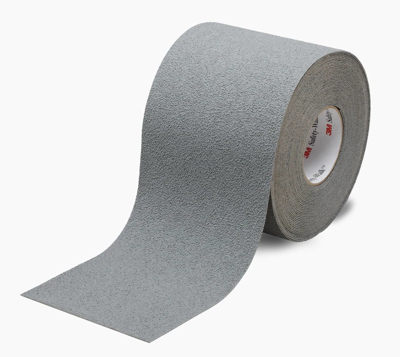 Safety-Walk 3M Slip Resistant Resilient Medium Tape 370, Grey, 152 mm x 18.3 m, Roll, 1/case | for light shoe traffic and for barefoot areas