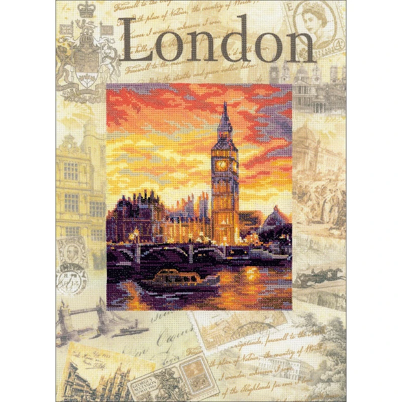 RIOLIS Cities of the World London Cross Stitch Kit, Multi-Color - Image 1
