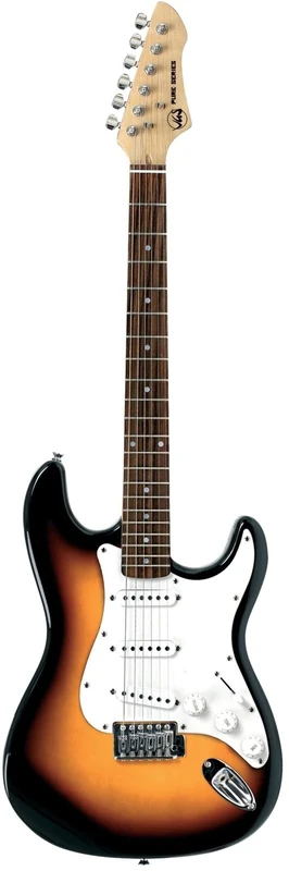 GEWA Electric Guitar RC-100 sunburst, Solid basswood body, Maple neck, Pakkawood fingerboard, chrome hardware