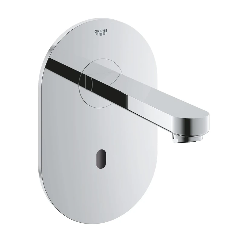 GROHE 36273000 Euroeco Cosmopolitan E Infra-Red Electronic Wall Basin Tap Without Mixing Device - Chrome