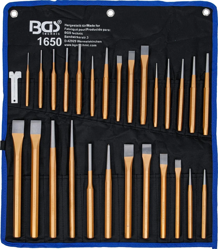BGS 1650 | Chisel and Punch Set | 28 pcs. - Image 1