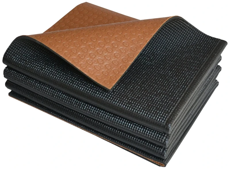 Khataland Yofo Mat Ultra Thick Foldable Yoga Mat - Black/Coffee, 72 x 26 x 1/4 Inch