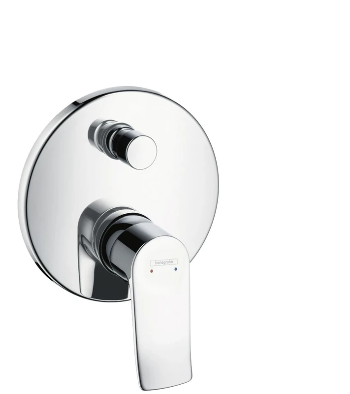 hansgrohe 31487000 Metris Manual Round Bath Mixer, Chrome, Silver
