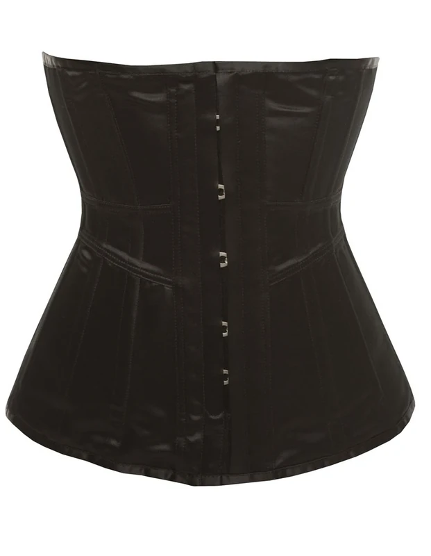 Vollers Black Satin Long Waspie 32" Waist - Image 1