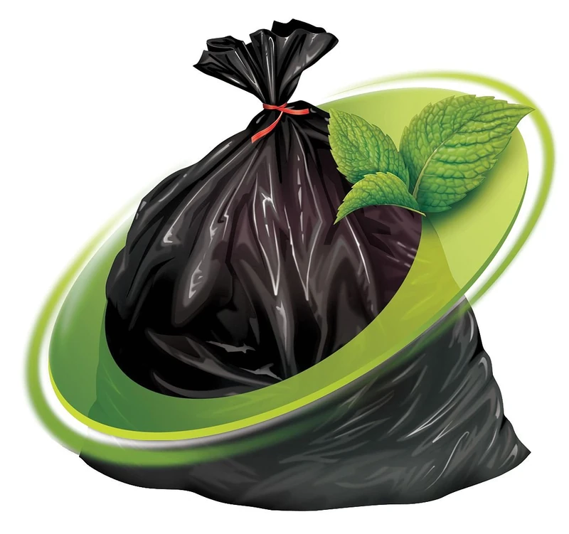 Mint-X Rodent Repellent Trash Bags, 1.7 Mil, Flat Seal, 46" Height x 33" Length, Black (Pack of 100)