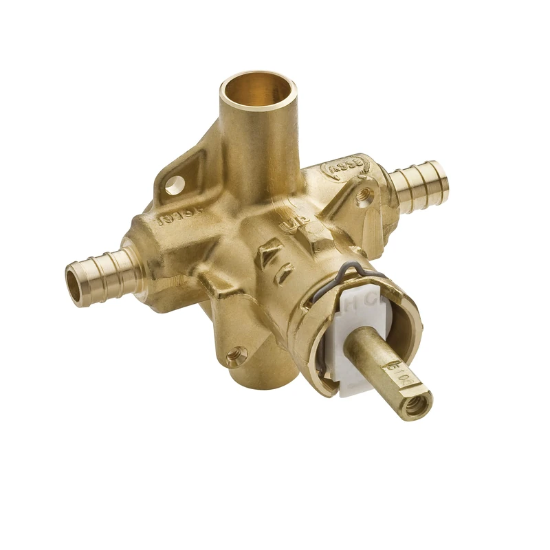 Moen 2580 M-Pact Posi-Temp Brass Pressure Balancing Shower Valve 1/2-Inch Crimp Ring PEX Connection, or Unfinished, 0.5