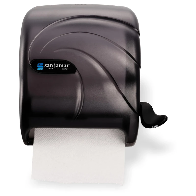 San Jamar T990TBK Element Lever Roll Towel Dispenser, Oceans, Black, 12 1/2 x 8 1/2 x 12 3/4