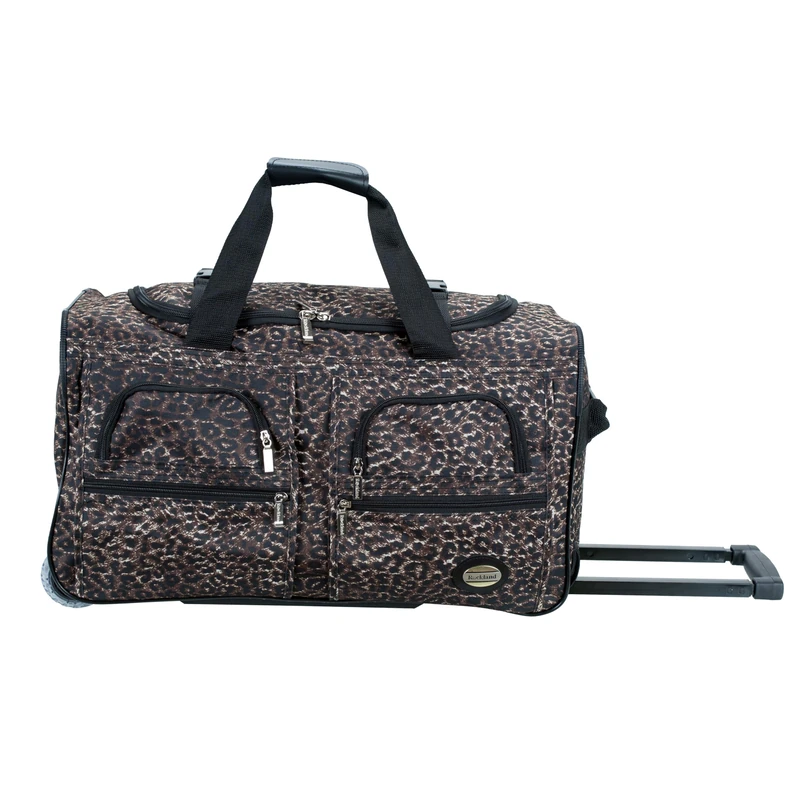 Rockland Melbourne Hardside Expandable Spinner Wheel Luggage, Leopard, 22", Melbourne Hardside Expandable Spinner Wheel Luggage