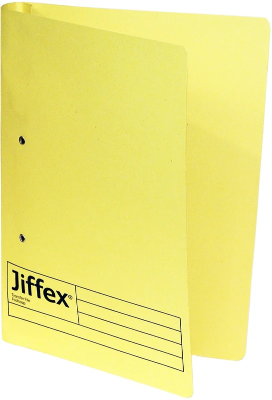 Rexel Jiffex Foolscap Transfer File - Yellow (Pack of 50)