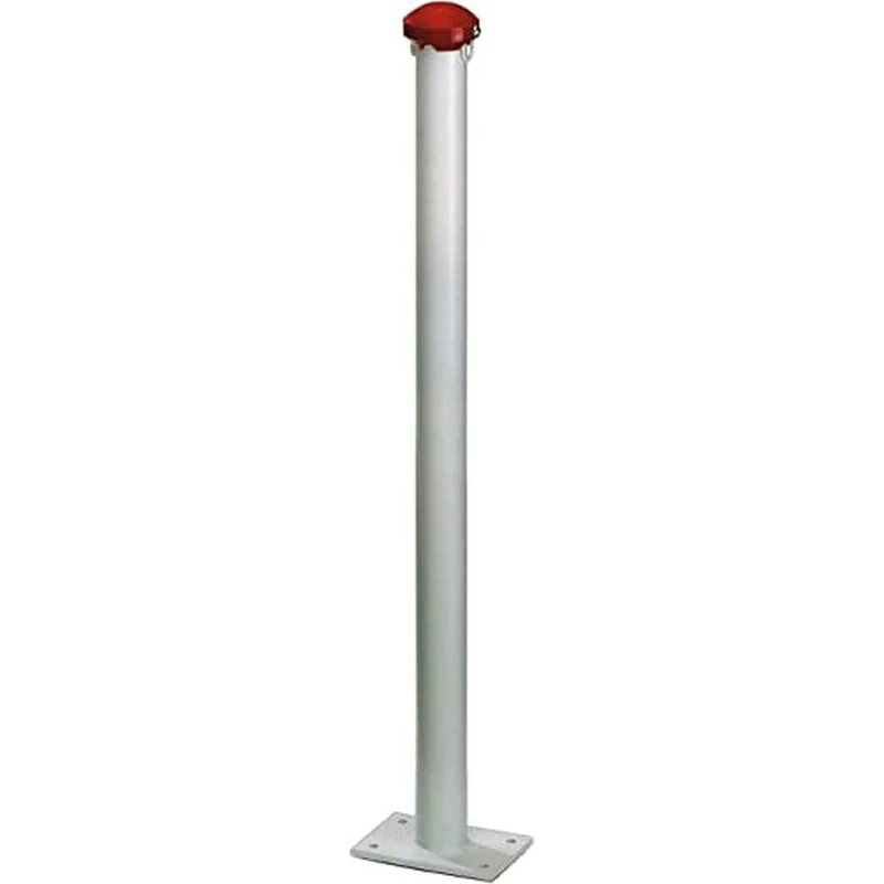Alberts 690557 Standard Alberts Barrier Post | in The Designs for Embedding in Concrete or Screwing On | White | Post Diameter 60 mm | Height above Ground 100 cm - Image 1