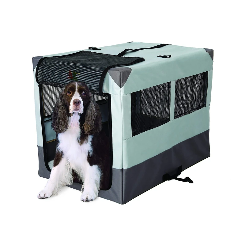 MidWest Homes for Pets Canine Camper Sportable, 91 cm Portable Tent Crate for Dogs, Soft-Sided, Folding Frame, Mesh Windows, Zip Door, Water-Resistant, Includes Pad