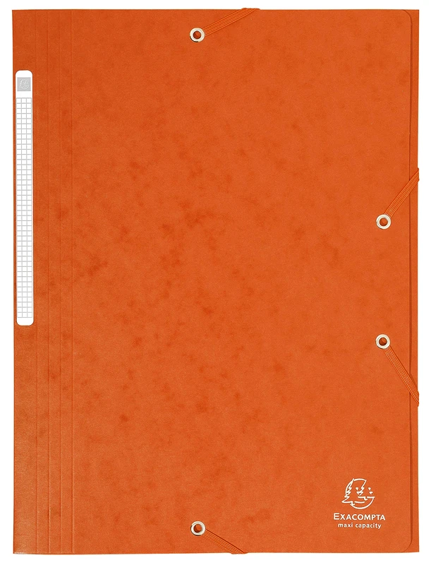 Exacompta 25 elastic folders Maxi Capacity 24x32 cm A4 orange