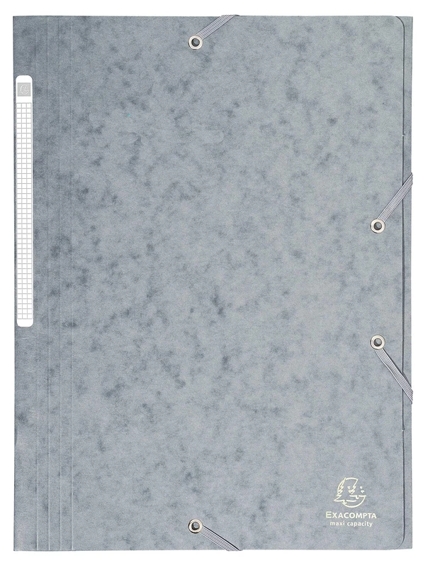 Exacompta 25 elastic folders Maxi Capacity 24x32 cm A4 grey